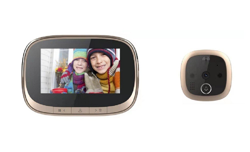 4.3 Inch TFT LCD motion activated camera Peephole Video Doorbell With Call Button