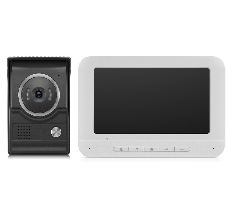 7 Inch 4 Wire Video Intercom System door entry Control 800x480 1000TVL LCD